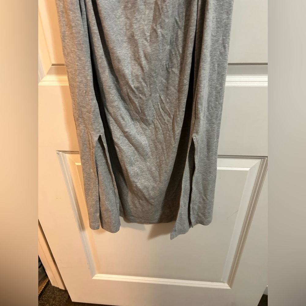 Vince Wrap‎ Waist Dress In Heather Grey size large - Picture 3 of 10
